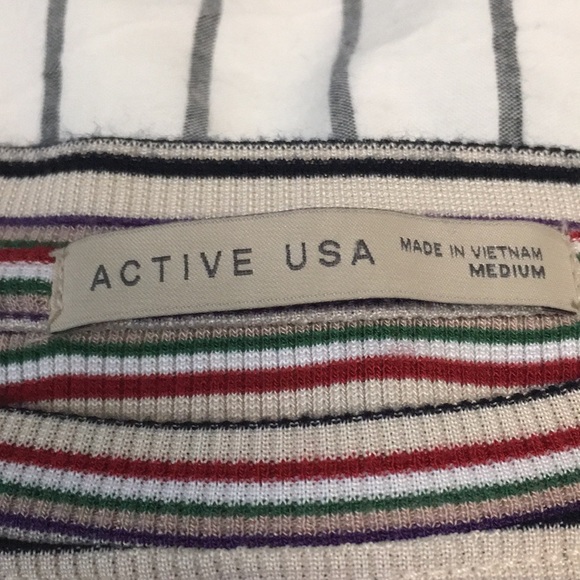 Active USA Striped Body Suit - Picture 2 of 2